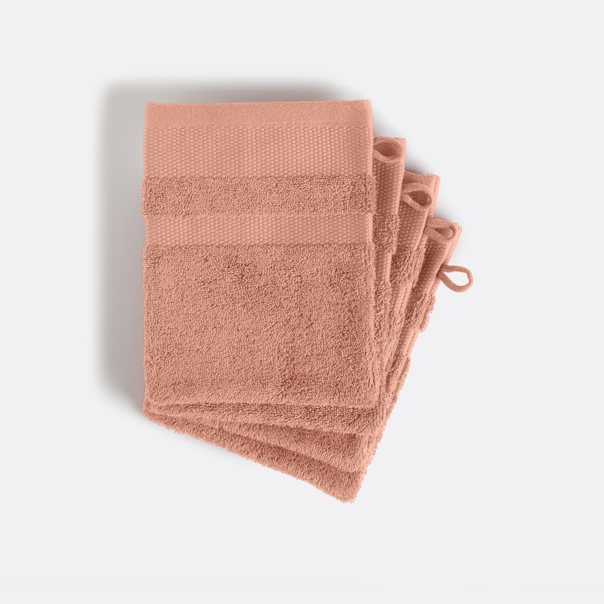 LA REDOUTE INTERIEURS<br>Conjunto de 4 panos de rosto em algodão penteado 600g/m2, Kheops