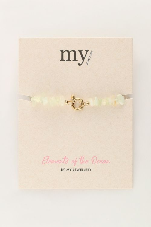 Ocean armband met mintgroene steentjes