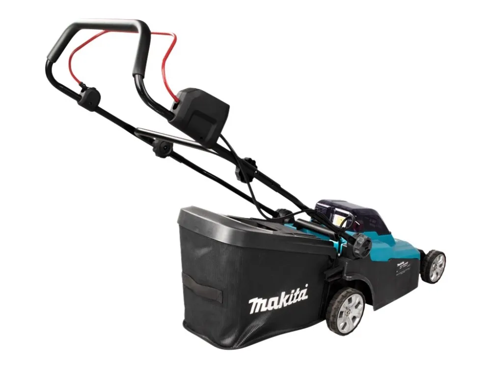 Makita DLM382PM2 - Græsslåmaskine - ledningfri - 18 V - 4 Ah - 2 batterier - 3700 opm - 38 cm - 16.9 kg