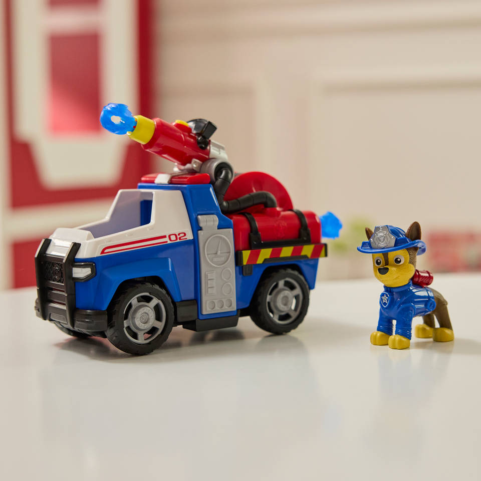 PAW Patrol Brandweerredding Chase politieauto met speelfiguur
