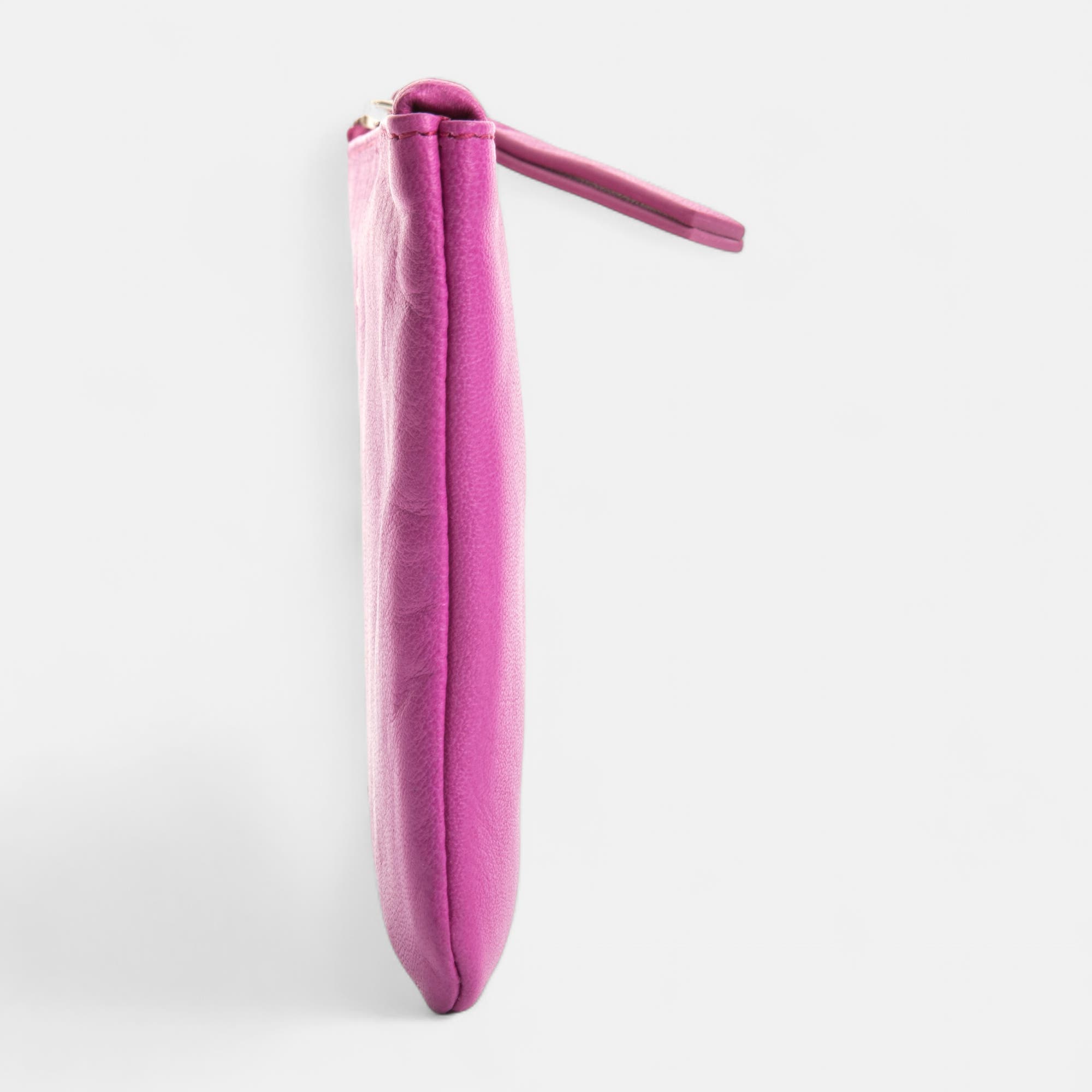 Petite maroquinerie en cuir rose