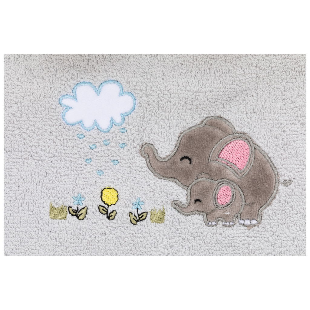 fillikidfillikid   Kapuzenbadetuchset Elefant grau