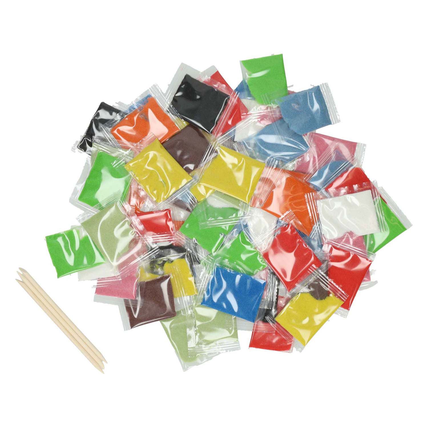 Zandkunst Knutselen Mega Pack (66 zakjes knutselzand)