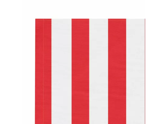 Tissu de remplacement pour auvent rayures rouges et blanches