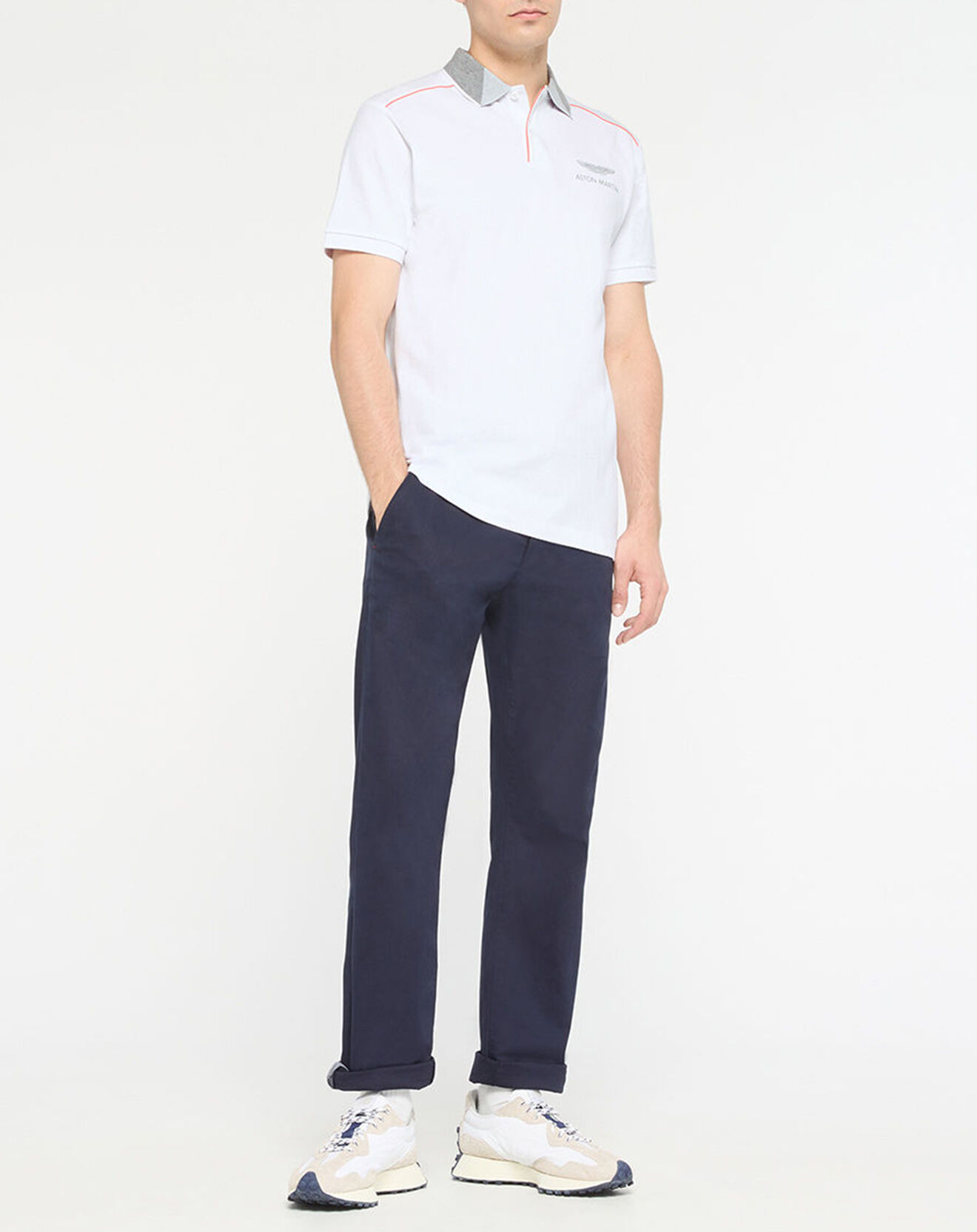 Hackett London Polo Regular Fit Aston Martin Racing blanc