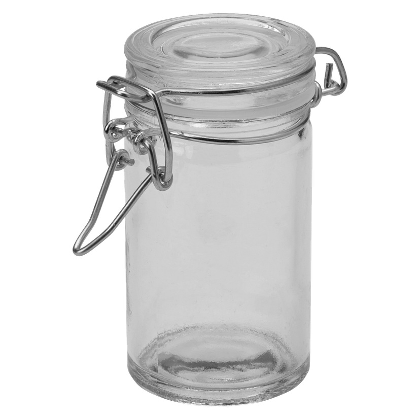 Glasskrukke med knepplokk 65 ml