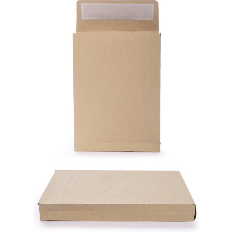 Oxford - Pochette à soufflet 3 cm kraft blond 162 x 229 mm 120 g sans fenêtre - Paquet de 10