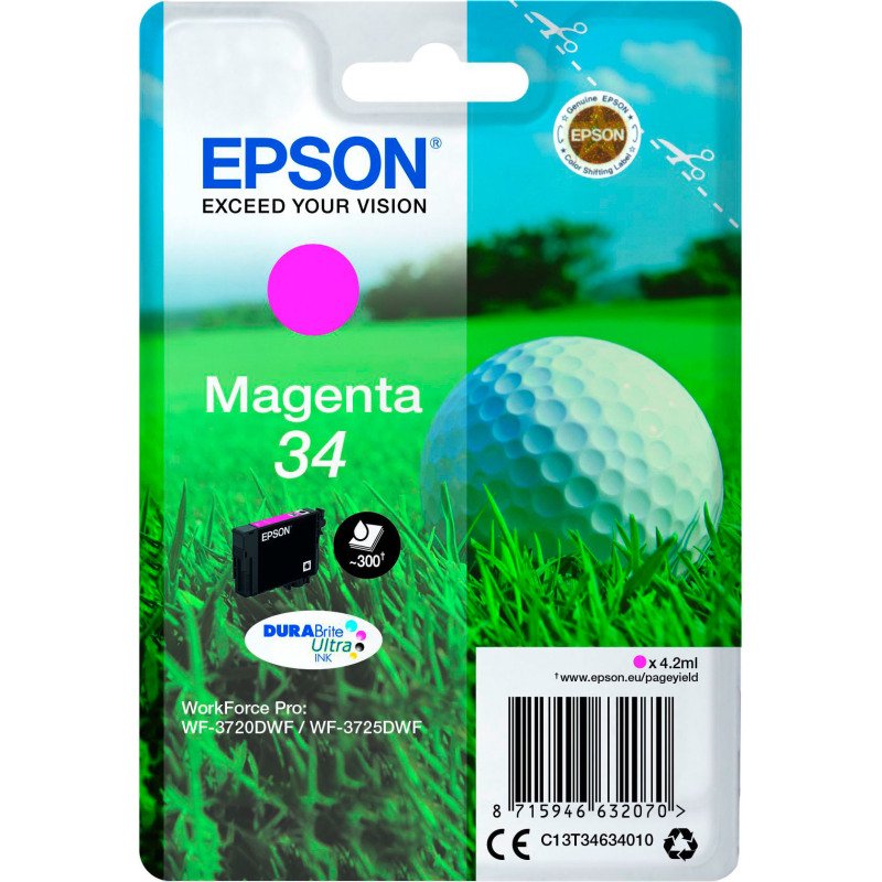 Epson 34 cartouche haute capacité couleurs pour imprimante jet d'encre