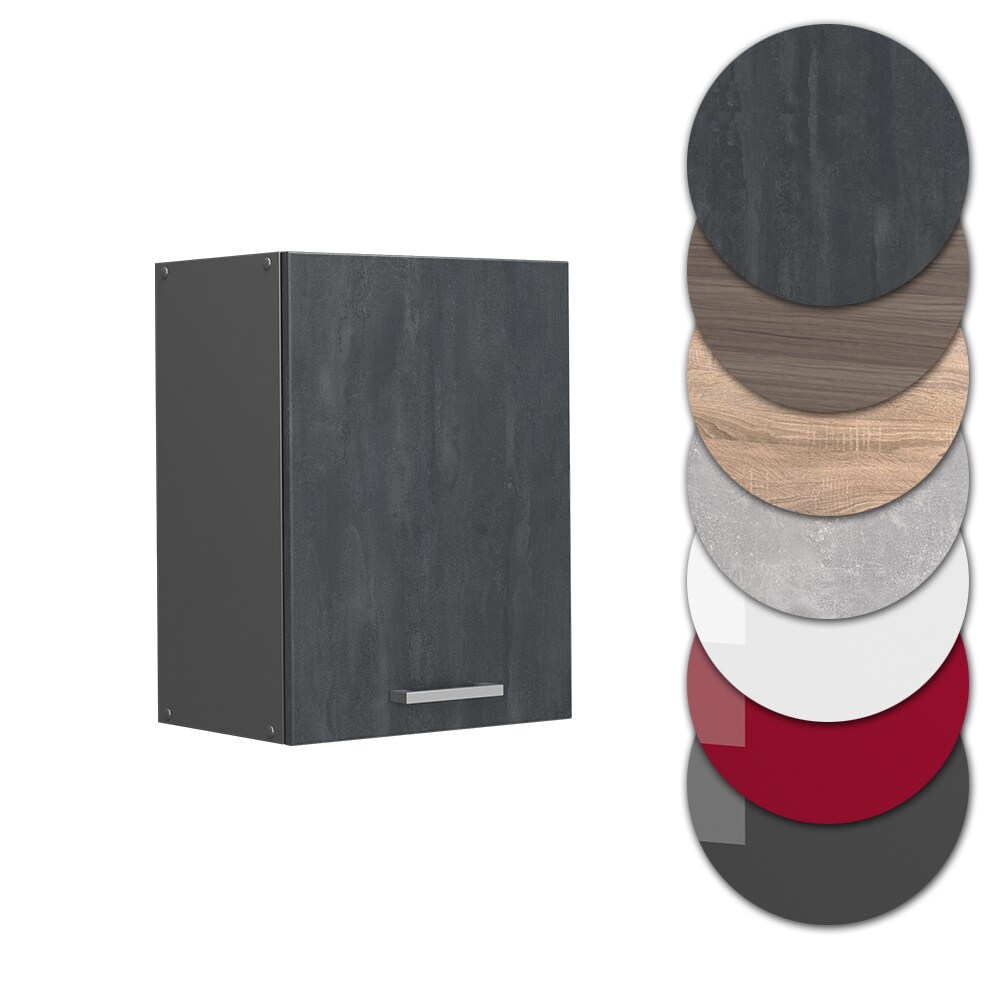 Vicco Hängeschrank R-Line Schwarz Beton Anthrazit 45 cm