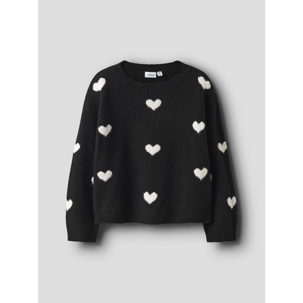 Køb Name It Black Cloud Dancer Hearts Nkfona Ls Strik