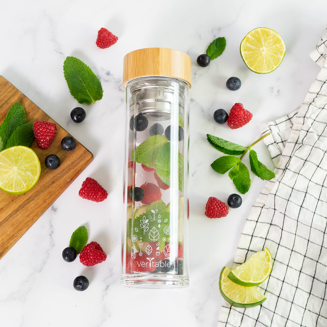 Bouteille en verre avec infuseur 450ml
