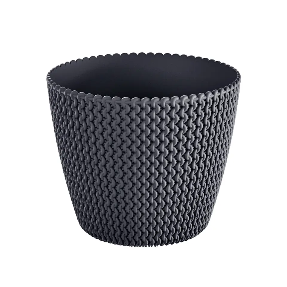 Prosperplast Bloempot Splofy - antraciet - voor buiten - 26 cm