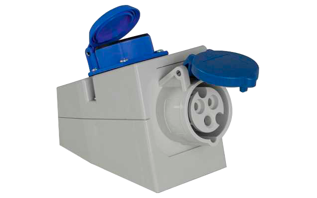 AS-Schwabe CEE Wand-Kombi-Dose 230V/16A