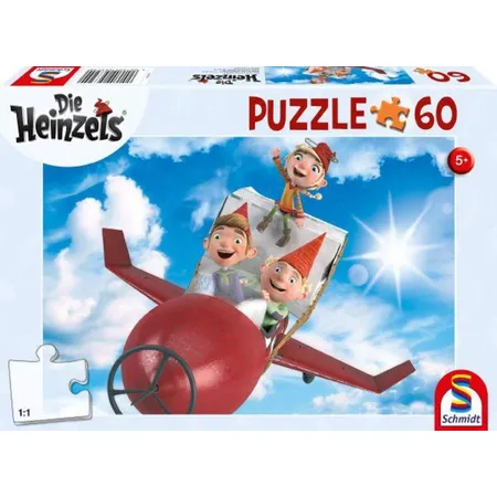 Schmidt Spiele Puzzle - Die Heinzels Flug mit der Pupsrakete, 60 Teile