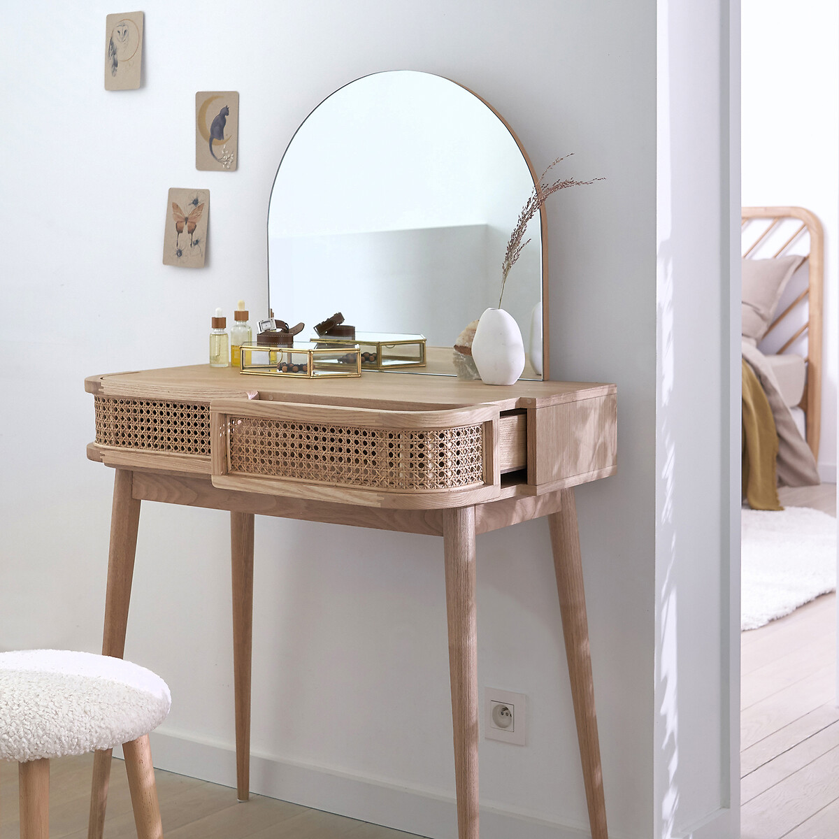 LA REDOUTE INTERIORS<br>Kruk em boucle-stof, Jimi