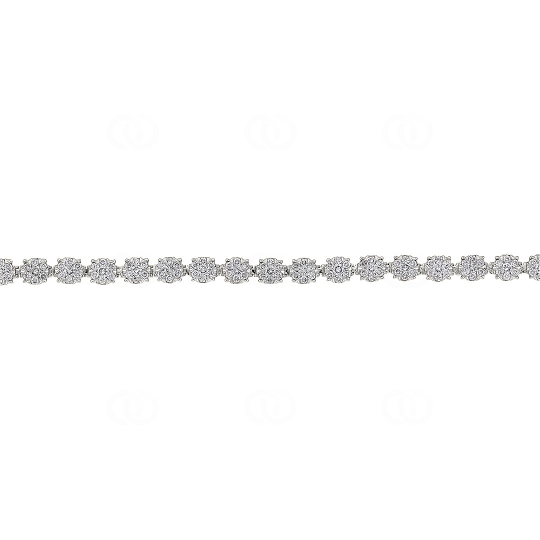 2.04 Karat Diamanten Tennisarmband 750/18 K Weissgold