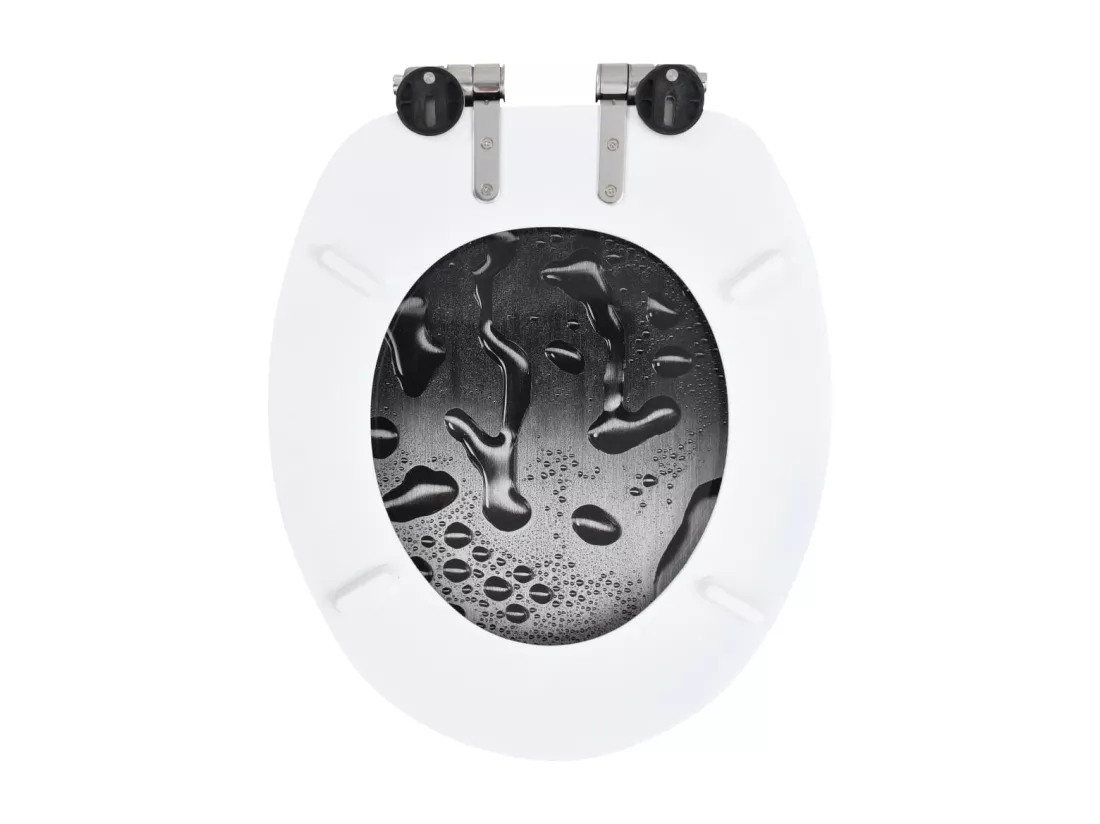 Siège de toilette abattant effet bois 42.5 x 35.8 x 5 cm 02_0002903