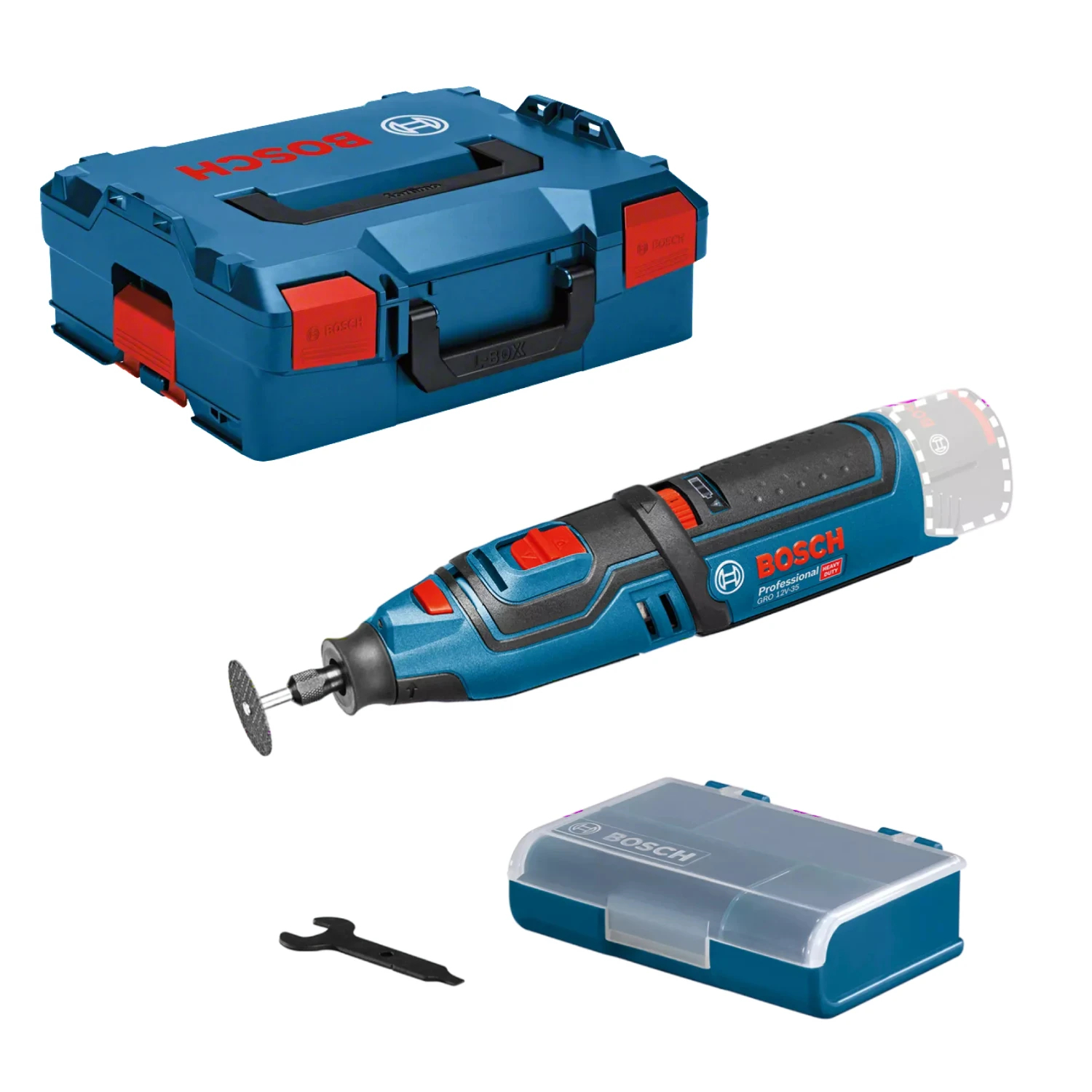 Bosch GRO 12V-35 12V Li-Ion Accu multitool body in L-Boxx
