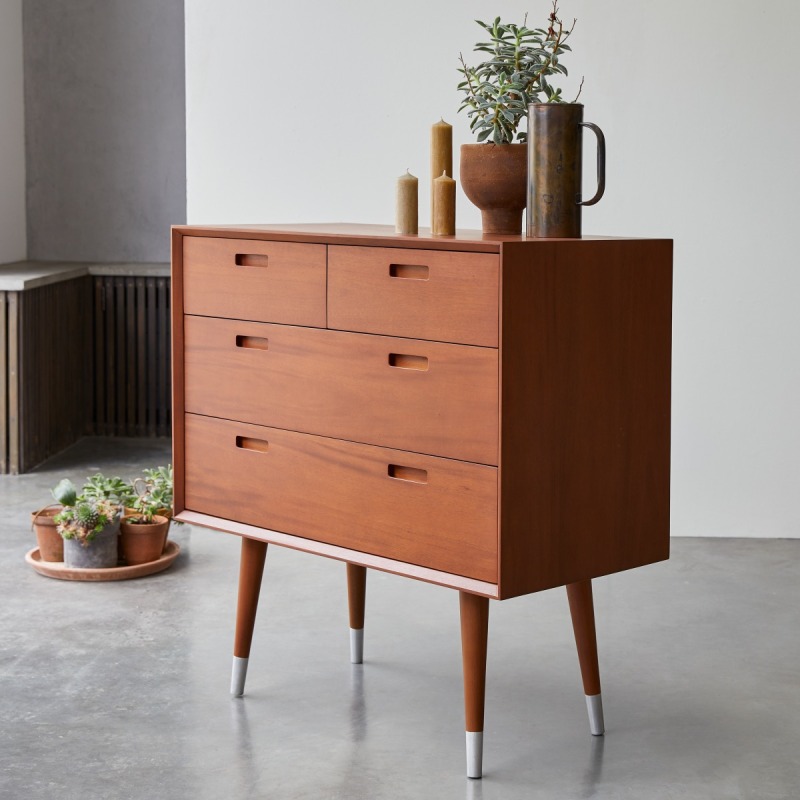 Commode en acajou massif Magda 50's