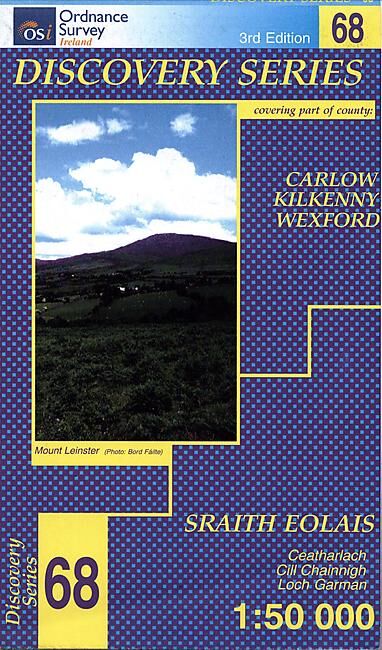 ORDNANCE SURVEY - 68 CARLOW KILKENNY IRLANDE 1 50 000