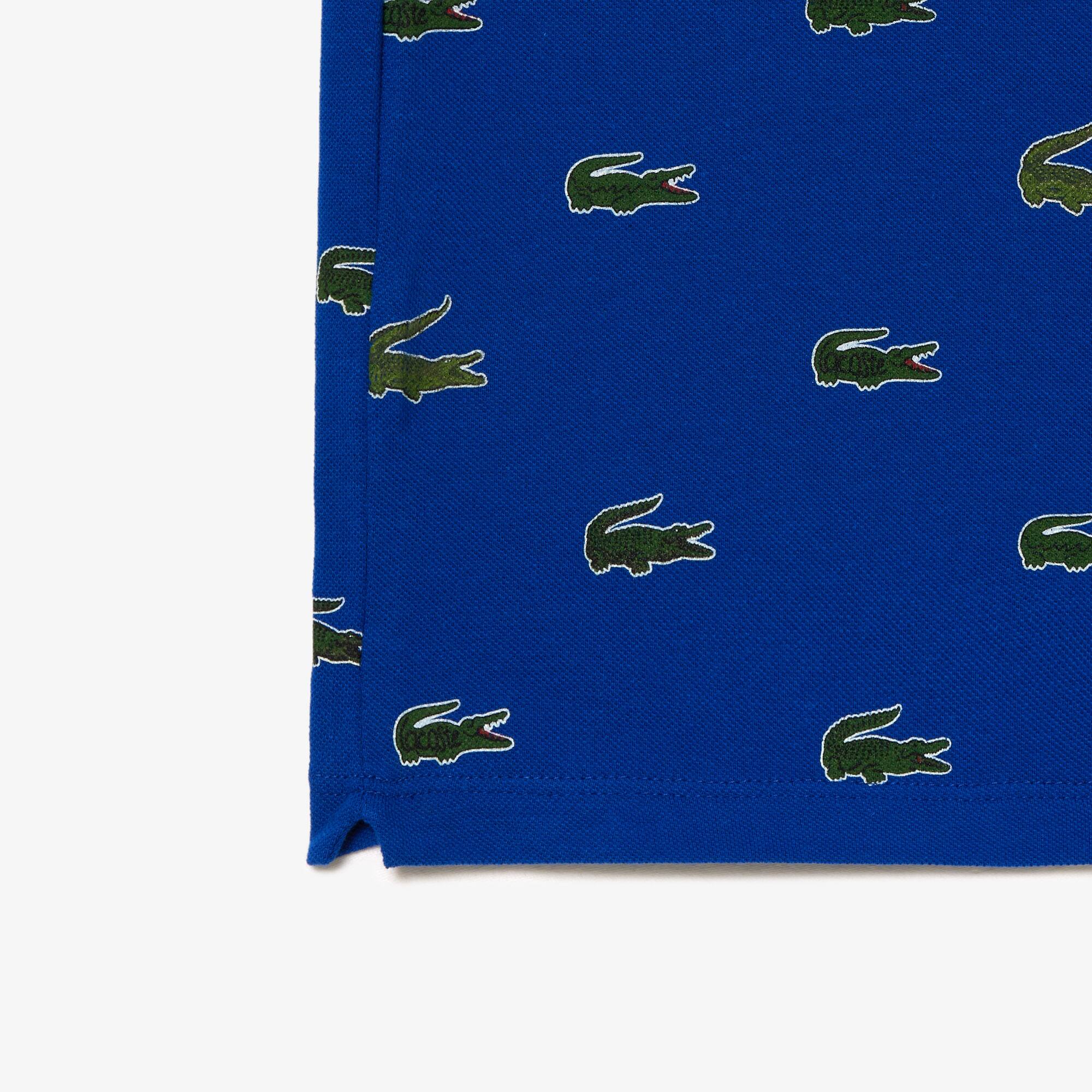 Polo avec imprimé signature en coton Polos - Bleu - Lacoste - Enfant