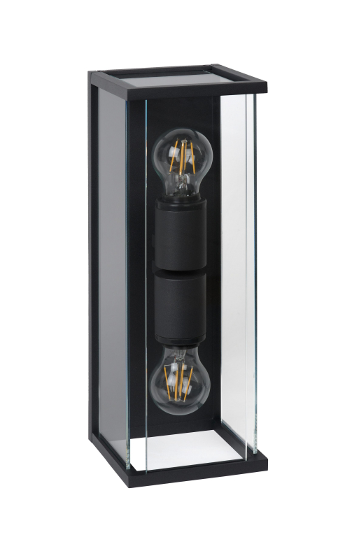 Lucide Claire 2 wandlamp buiten IP54 zwart