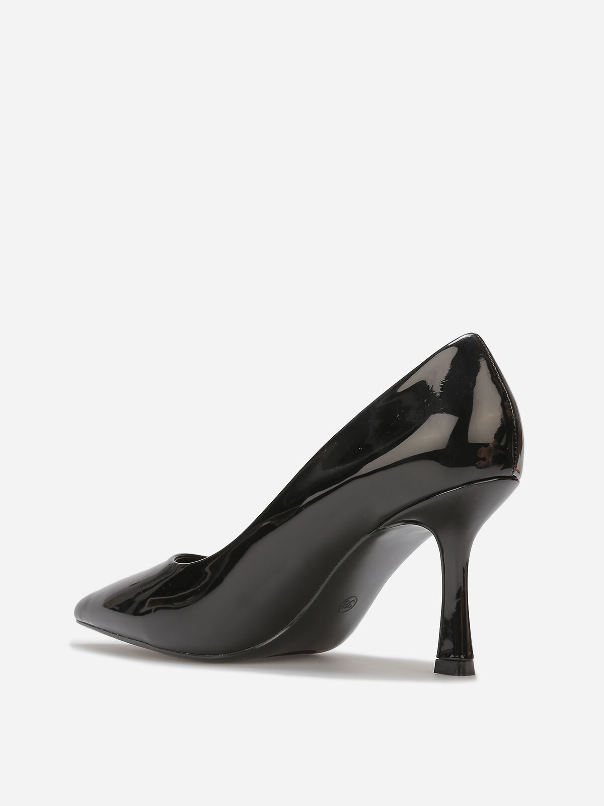 Escarpins pointus à talon bobine- Noir