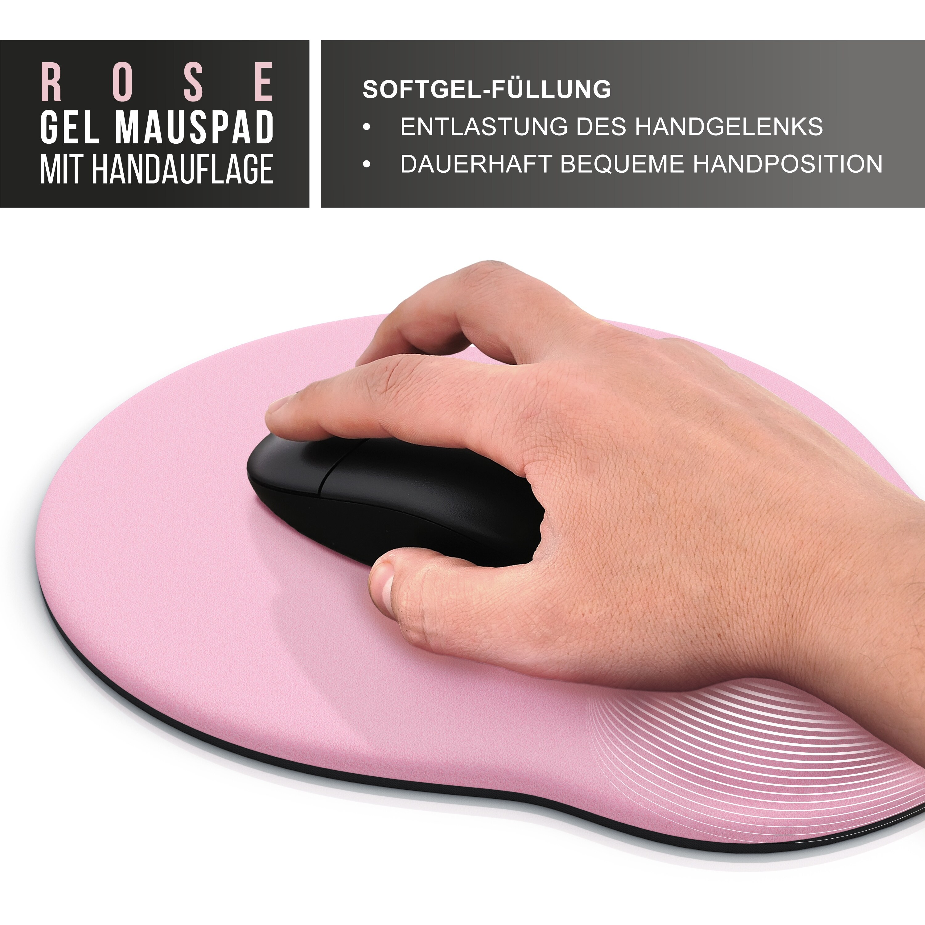 CSL Ergonomisches Schaumstoffkissen Office Mauspad Entlastung des Handgelenks / Mousepad