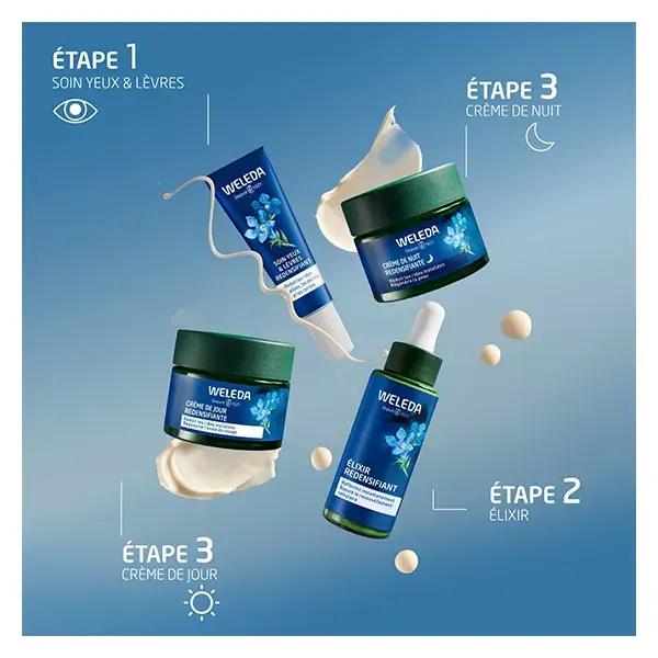 Weleda Gentiane Bleue & Edelweiss Soin Yeux & Lèvres Redensifiant Bio 10ml