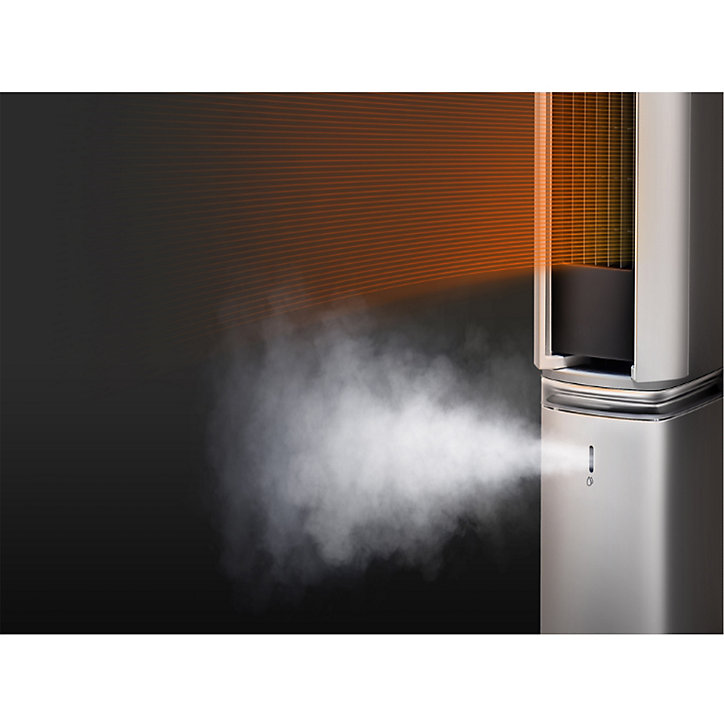 Colonne soufflante oscillante 3 en 1 (ventilateur chaud / froid, humidification) Optiméo 220W