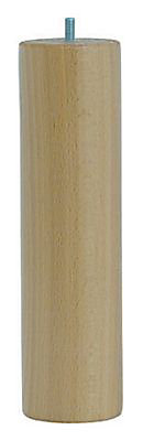 Pied de lit cylindrique H. 250 mm x ø70 mm verni