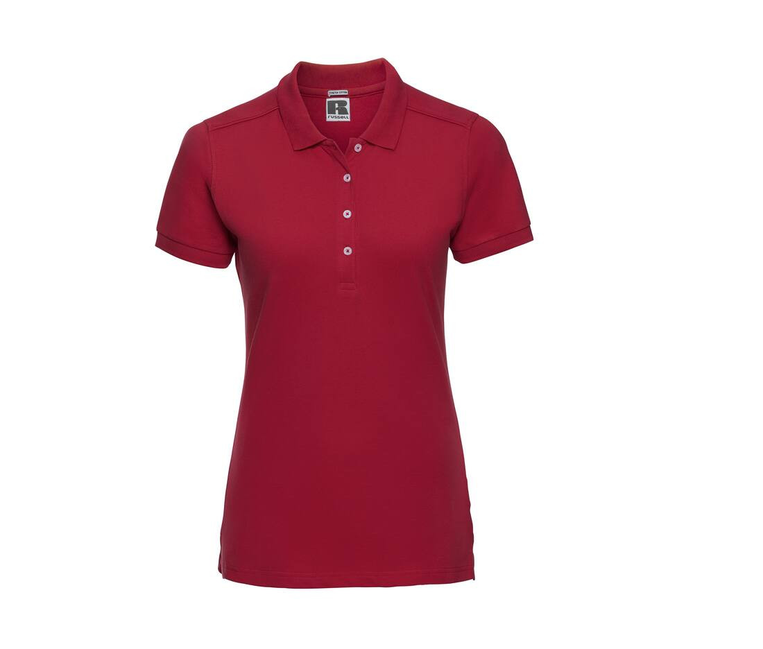 Russell JZ565 - Polo Femme Élégant en Coton avec Boutons Nacrés