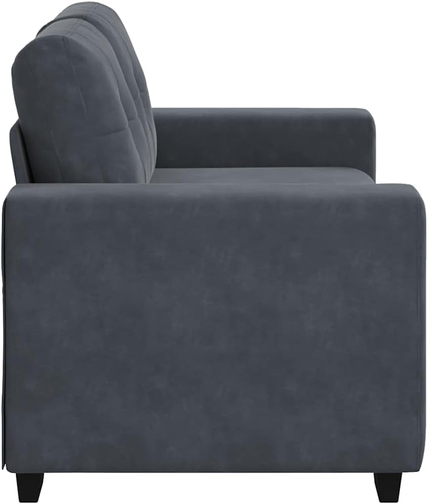 vidaXL Zweisitzer-Sofa Dunkelgrau 120 cm Samt