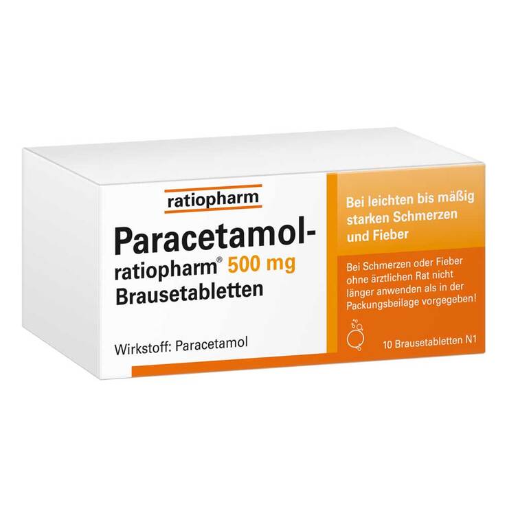 Paracetamol ratiopharm 500 mg Brausetabletten, 10 St