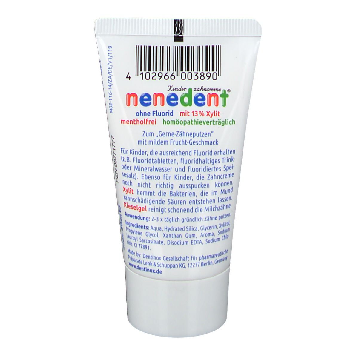 nenedent® Kinderzahncreme ohne Fluorid