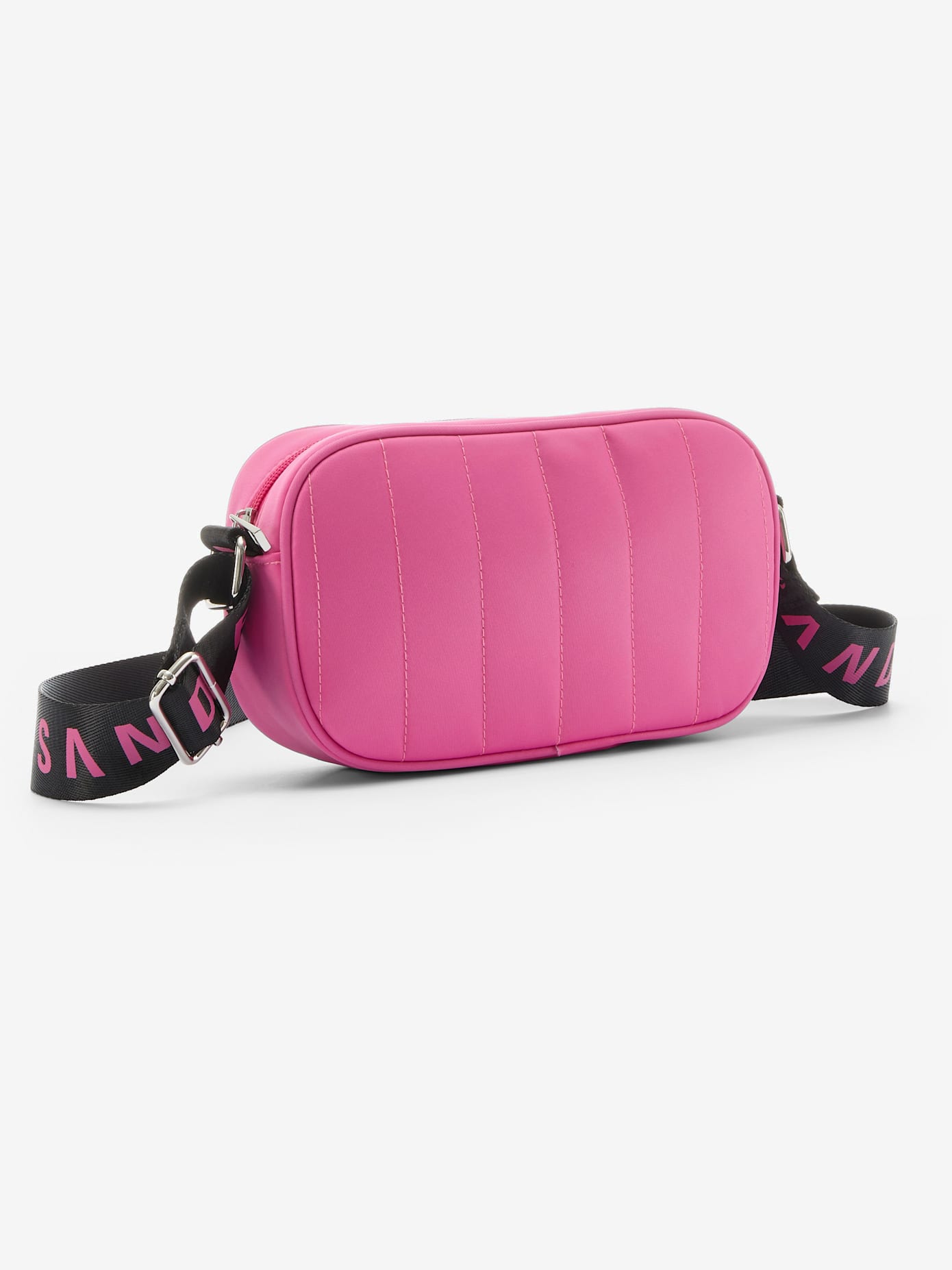 Mini-sac avec matelassage tendance et logo imprimé sur la bandoulière