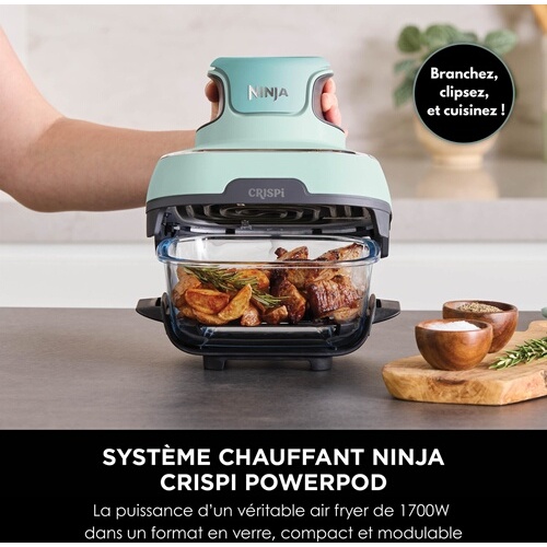Friteuse sans huile Ninja Crispi Airfryer en verre FN101EUSG Vert Gris