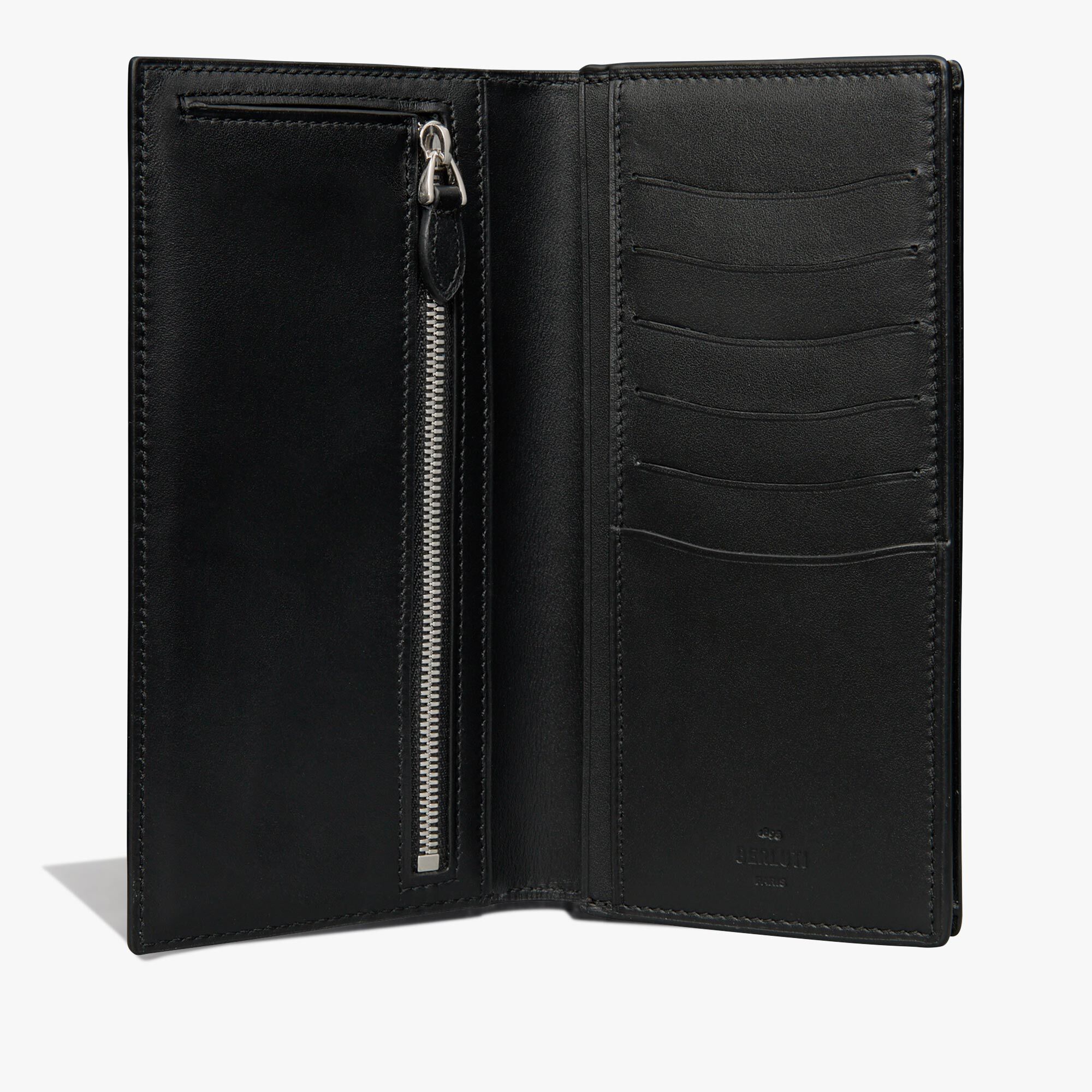 Portefeuille Long Zippe Santal En Cuir Scritto