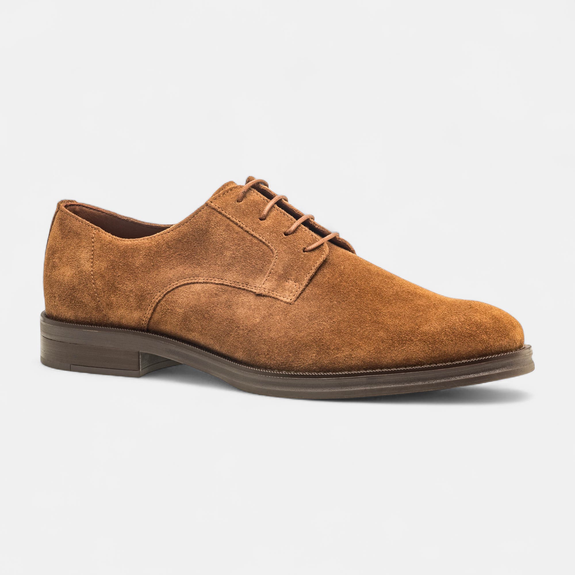 Derbies Homme en cuir cognac