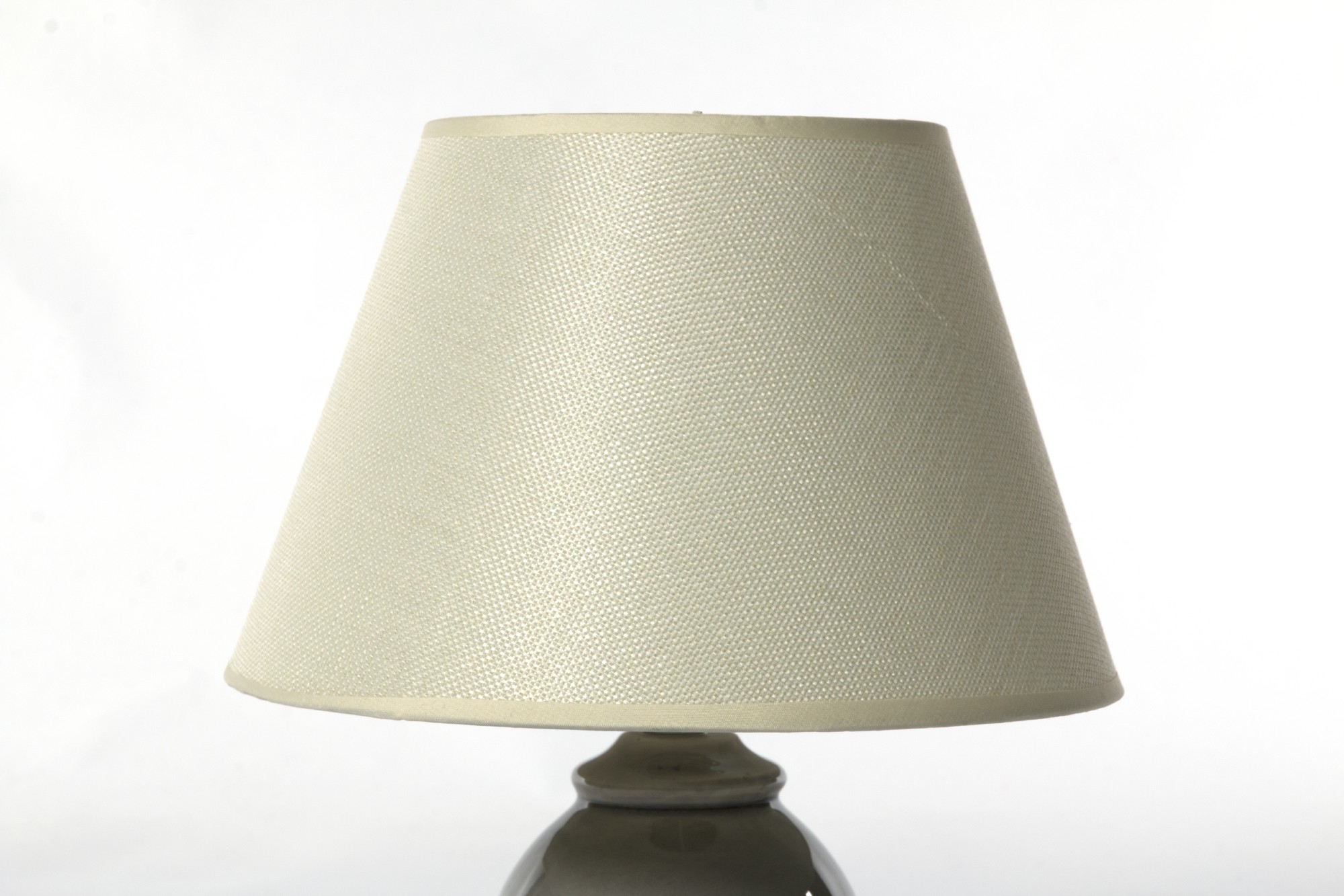 Tischlampe 'Dieben', grau/beige, Ø 25 cm, H 32 cm von fischer's lagerhaus