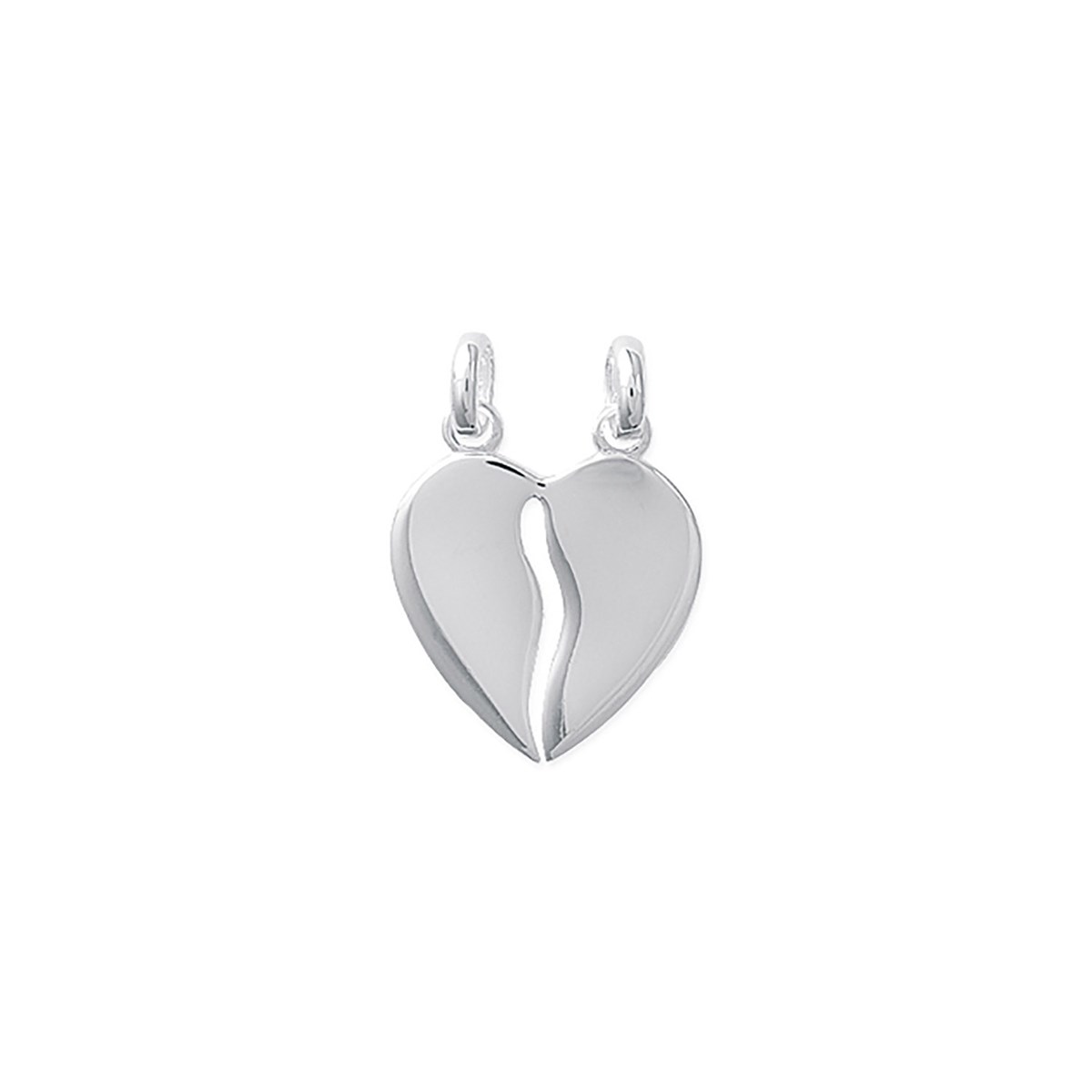 Pendentif Brillaxis coeur sécable argent rhodié