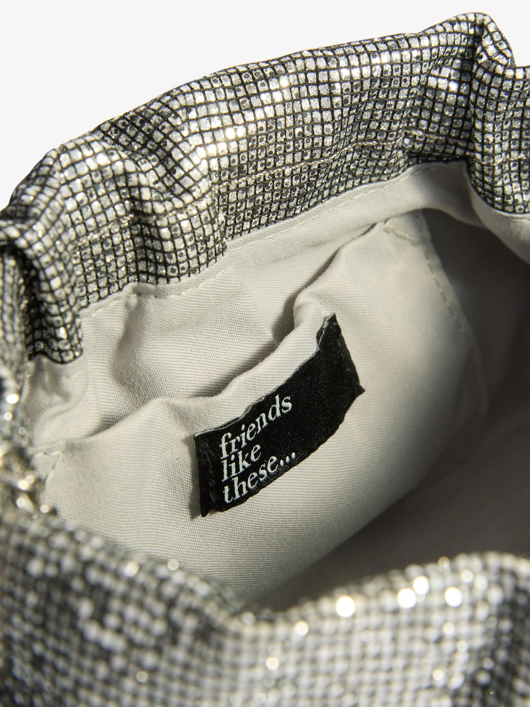 Groen met lovertjes - Friends Like These Mini Scrunch Clutch Bag