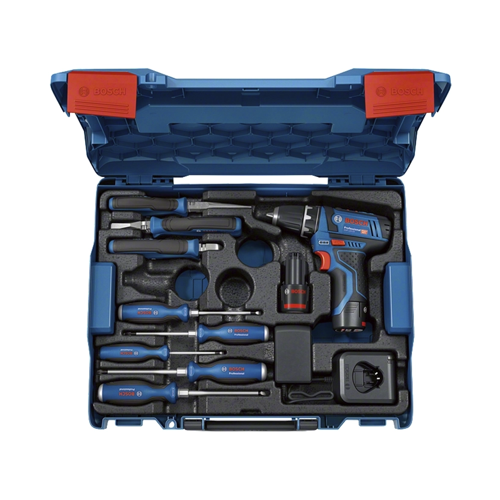 Bosch Combo-Kit: GSR 12V-15 Professional und Handwerkzeuge 0.601.868.10R