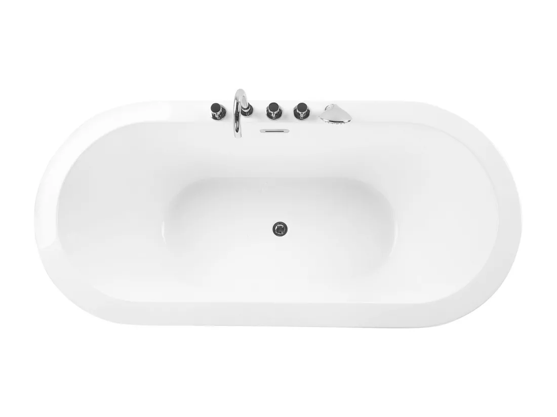 Baignoire îlot blanche 170 x 80 cm avec robinets EMPRESA