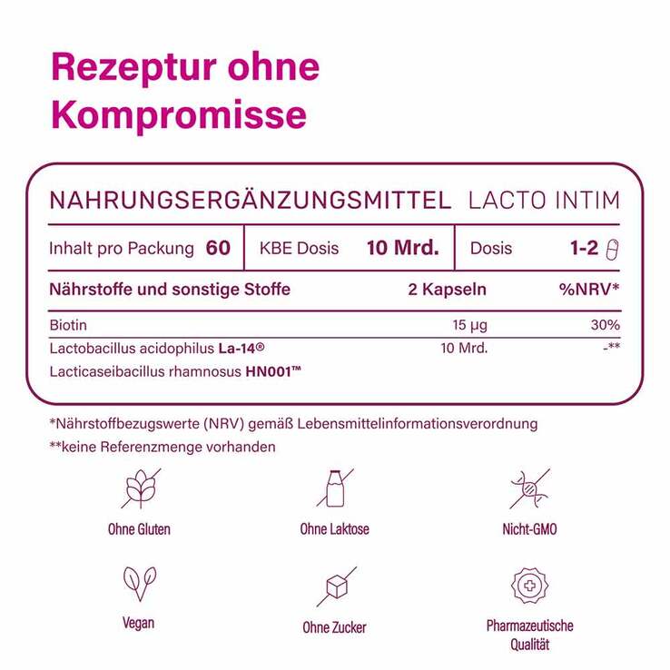 Lacto Intim Milchsäurebakterien + Biotin, 60 St