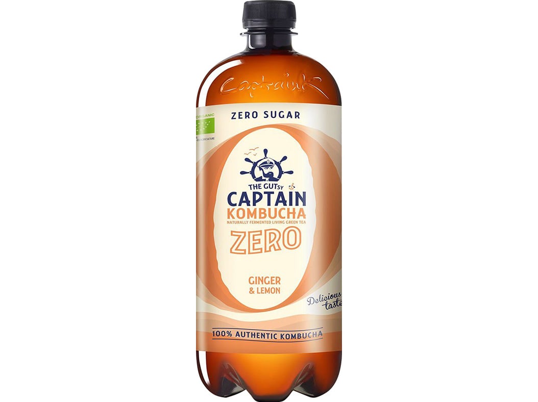 KOMBUCHA THE GUTSY CAPTAIN GENGIBRE LIMÃO 0%AÇÚCARES BIO 1L