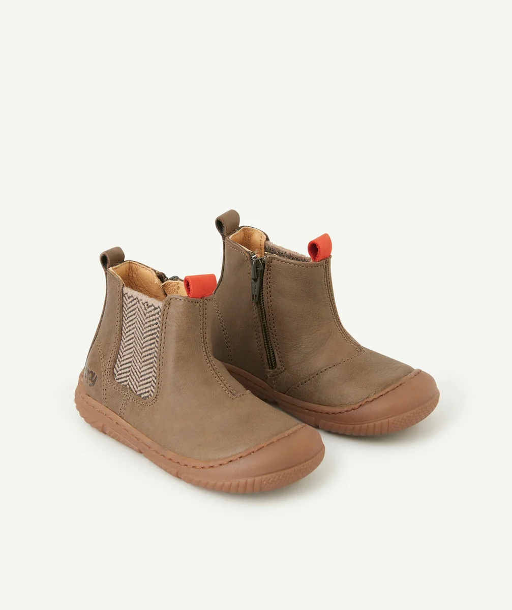 BOPYBOTTINES JAKAR ÉLASTIQUE KAKI BÉBÉ GARÇON