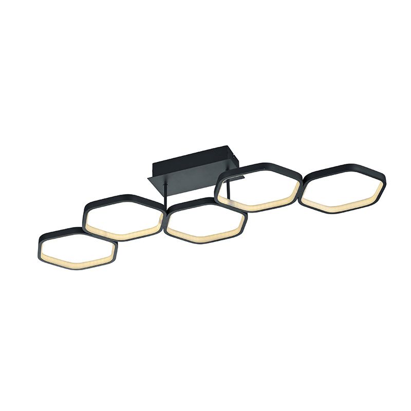 Plafondlamp grijs incl. LED 3-staps dimbaar - Jetse