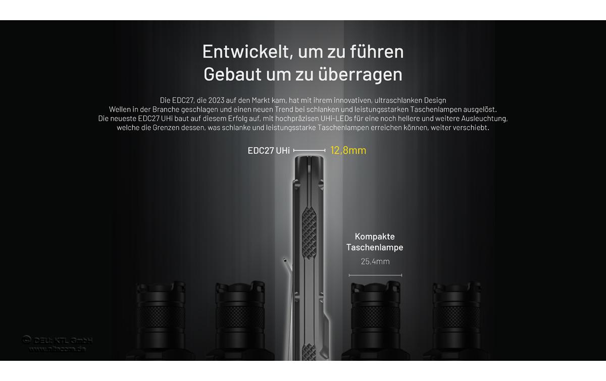 Taschenlampe EDC27 UHI 3100 lmDie Taschenlampe für Outdoor-Abenteuer