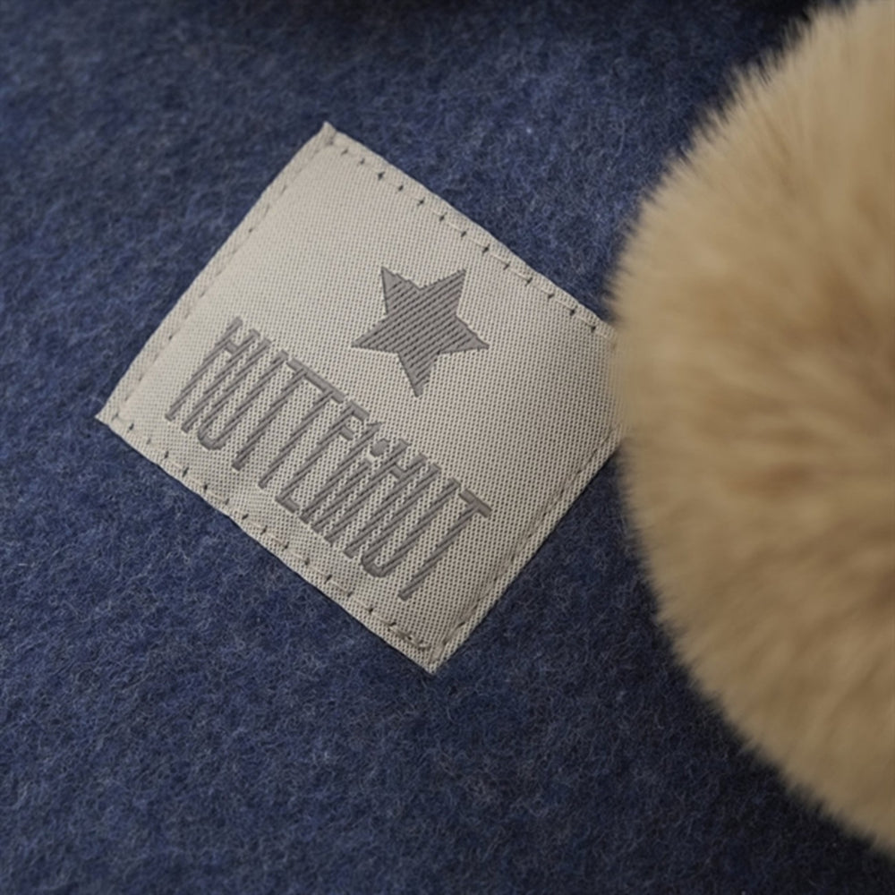 X Luksusbaby Bomuld Fleece Elefanthue Navy